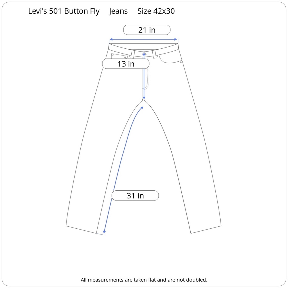 [Levi’s] Men's Med Wash 501 Straight Leg Jeans - Picture 8 of 8
